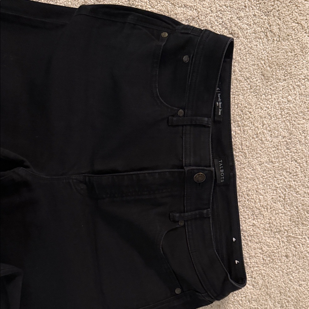 Talbots Barely Boot ( curvy fit) Black Jeans